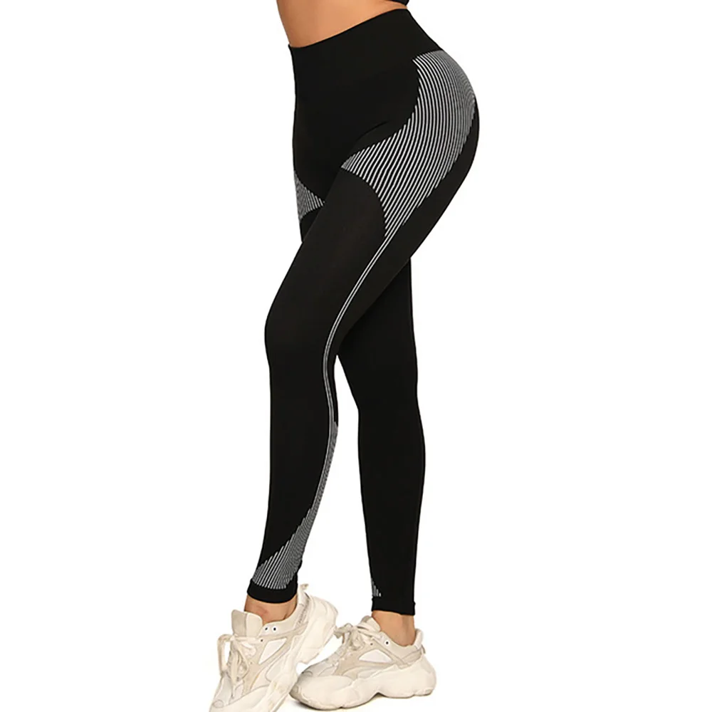 

Seamless Knitting Moisture-Absorbing Sweat Peach Hip Yoga Pants Women'S Tight Hip Running Exercise Pants