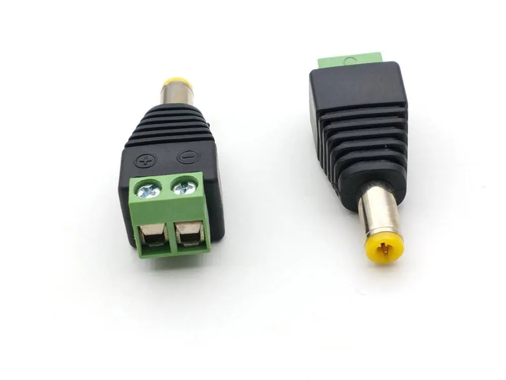 50 шт. 5 мм x 2 1 DC Мощность штекер адаптера для видеонаблюдения Камера|cctv plugs|camera