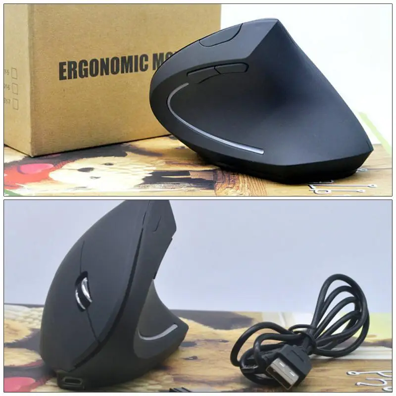 

Gaming Wireless Mouse Vertical Ergonomic Bluetooth Mouse 2.4GHz 2400 DPI Optical Mouse With USB Receiver For Laptop Notebook