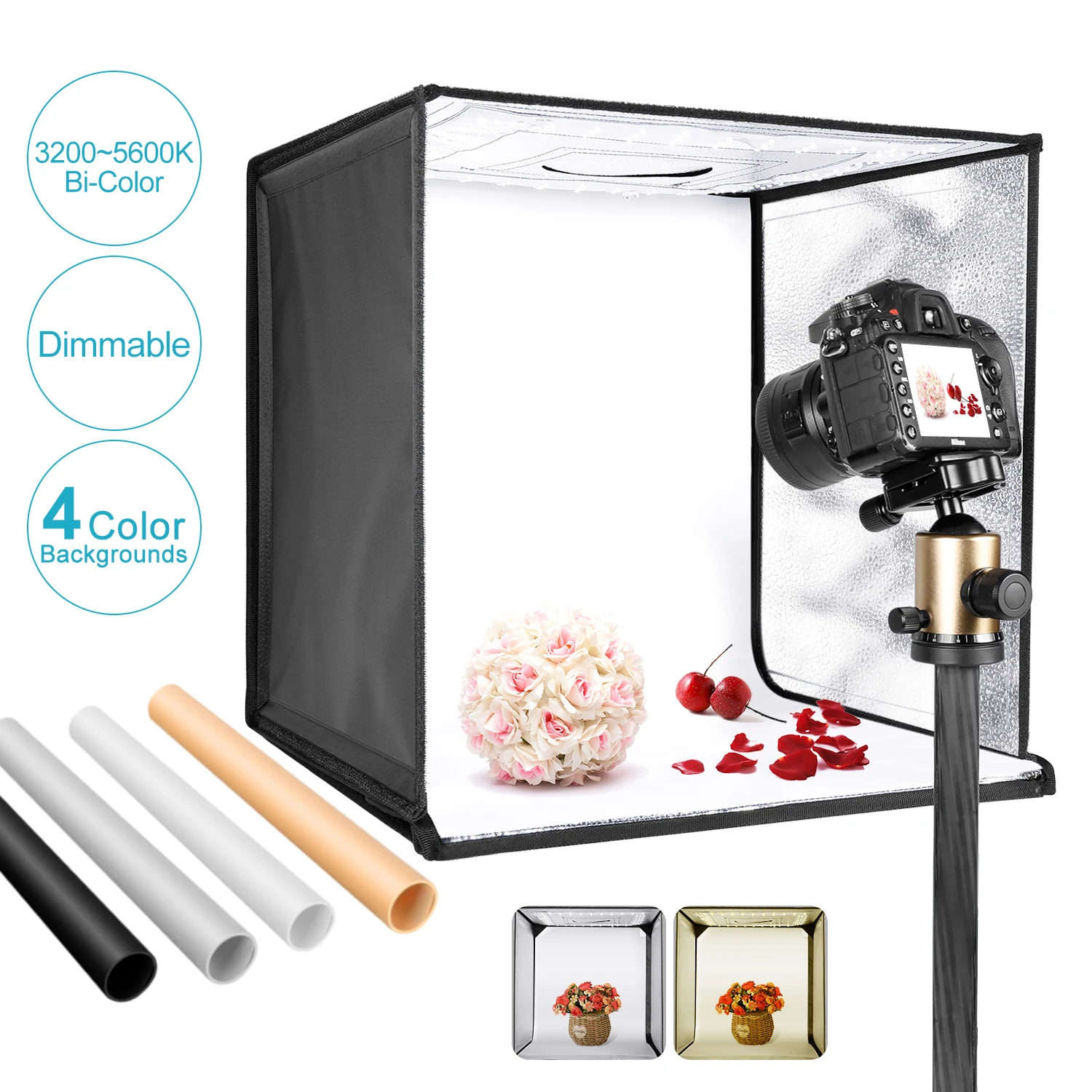 Neewer Би Цвет с регулируемой яркостью 3000K 6500K Photo Studio светильник коробка 20 дюймов