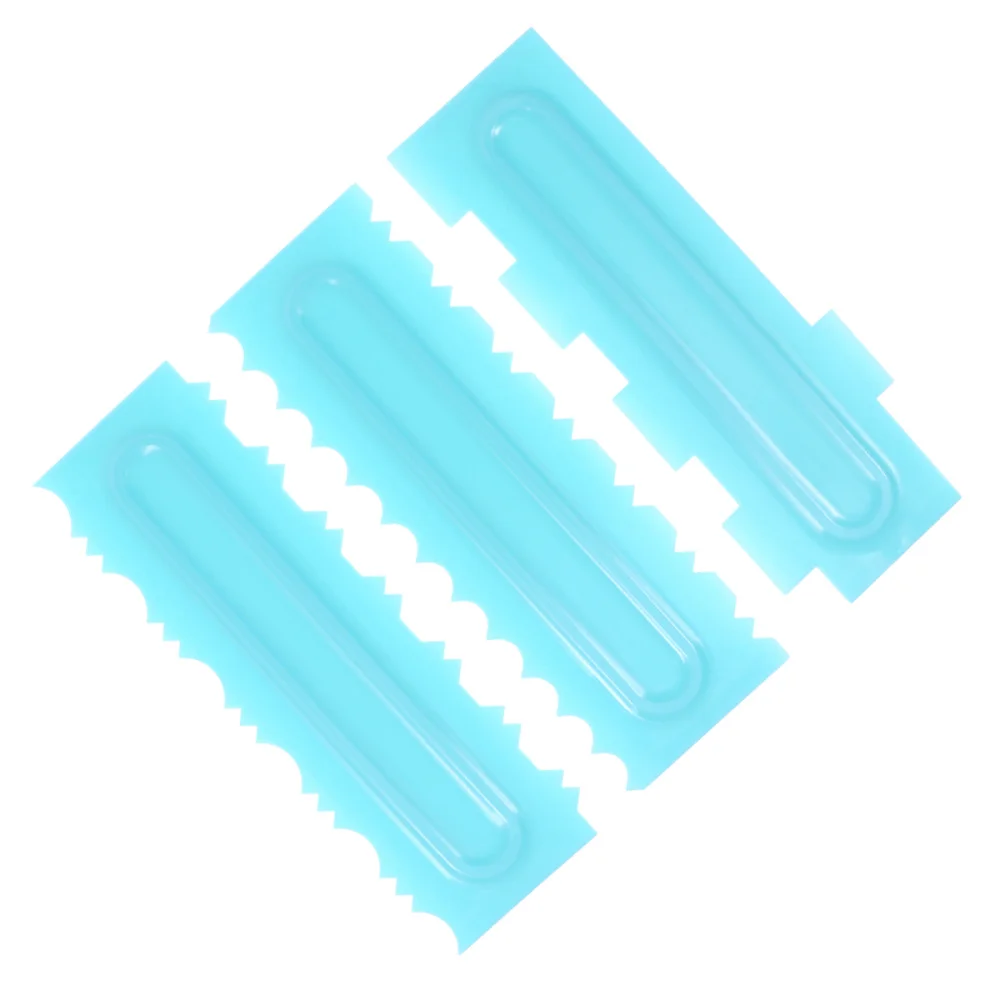 

3 Pcs Double Edges Cake Smoother Scraper Icing Comb Pastry Butter Cream Spatulas Mousse Cream Edge Polisher for Bakery K