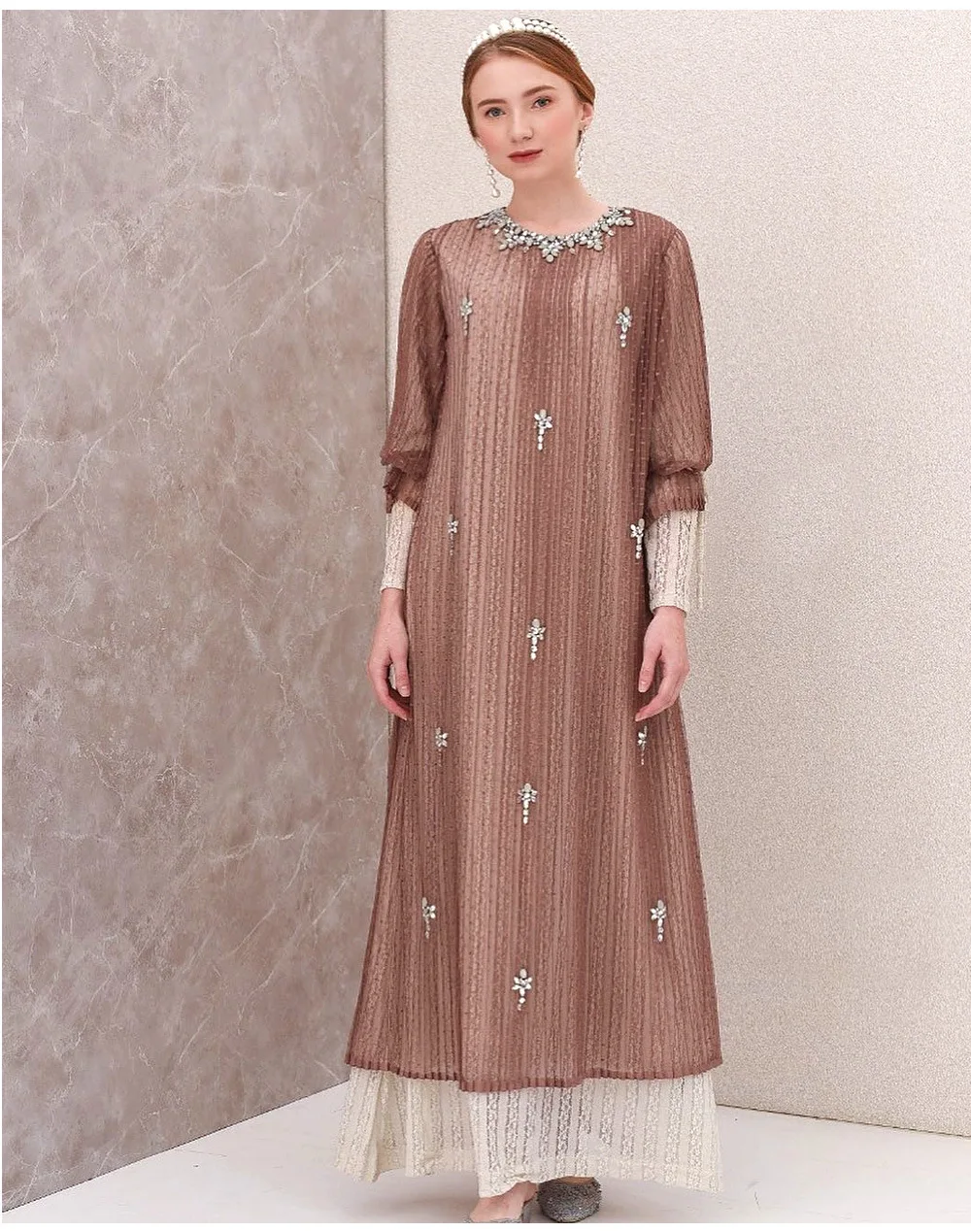 

Turkey Moroccan Kaftan Maxi Long Dress Women Lace Diamond Hijab Abaya Dubai Arab Turkish Vestido Muslim Dresses Islamic Clothing
