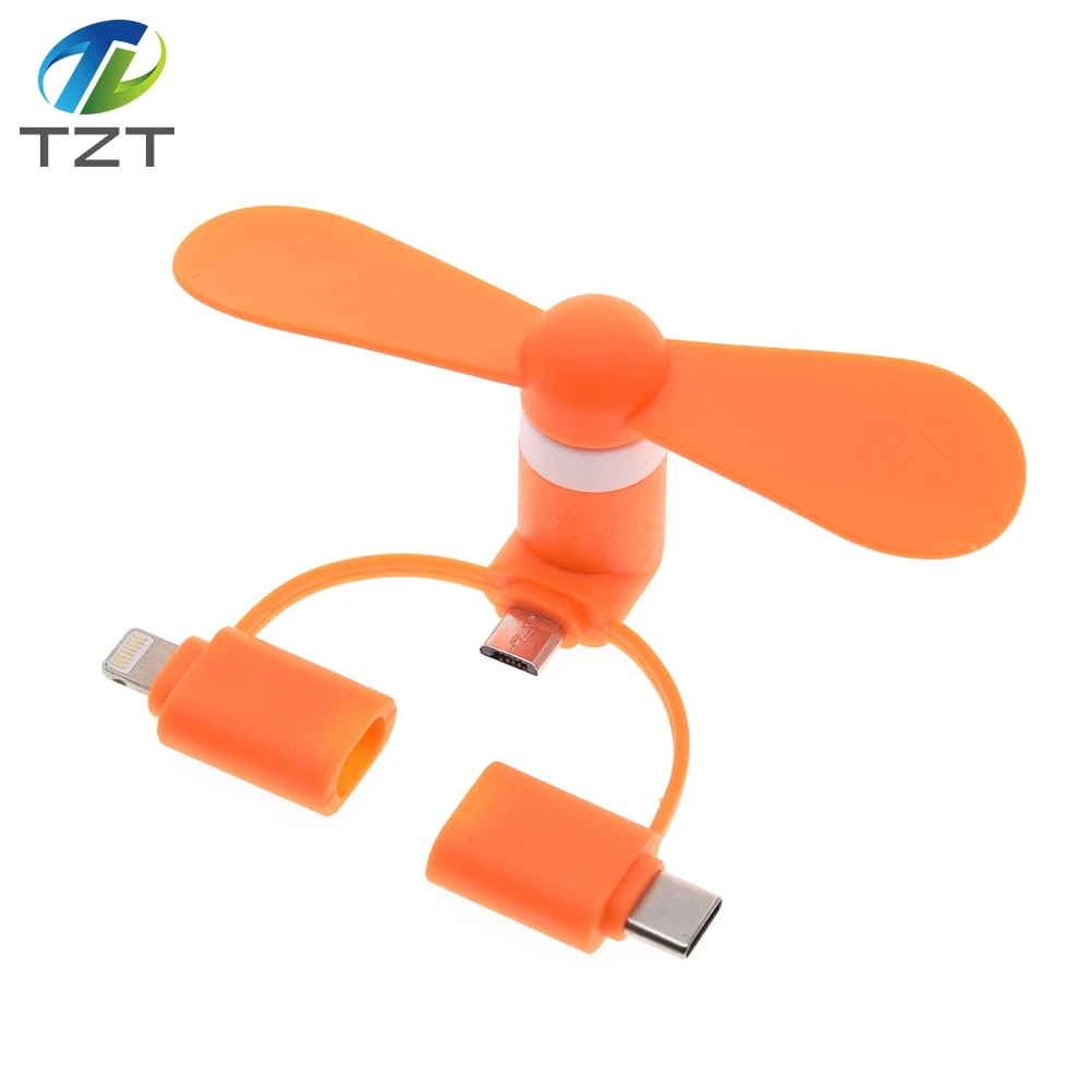 Мини USB вентилятор 3 в 1 портативный гаджет для Android OTG Micro Type c iPhone 5 6S 7 Plus 8 X XS