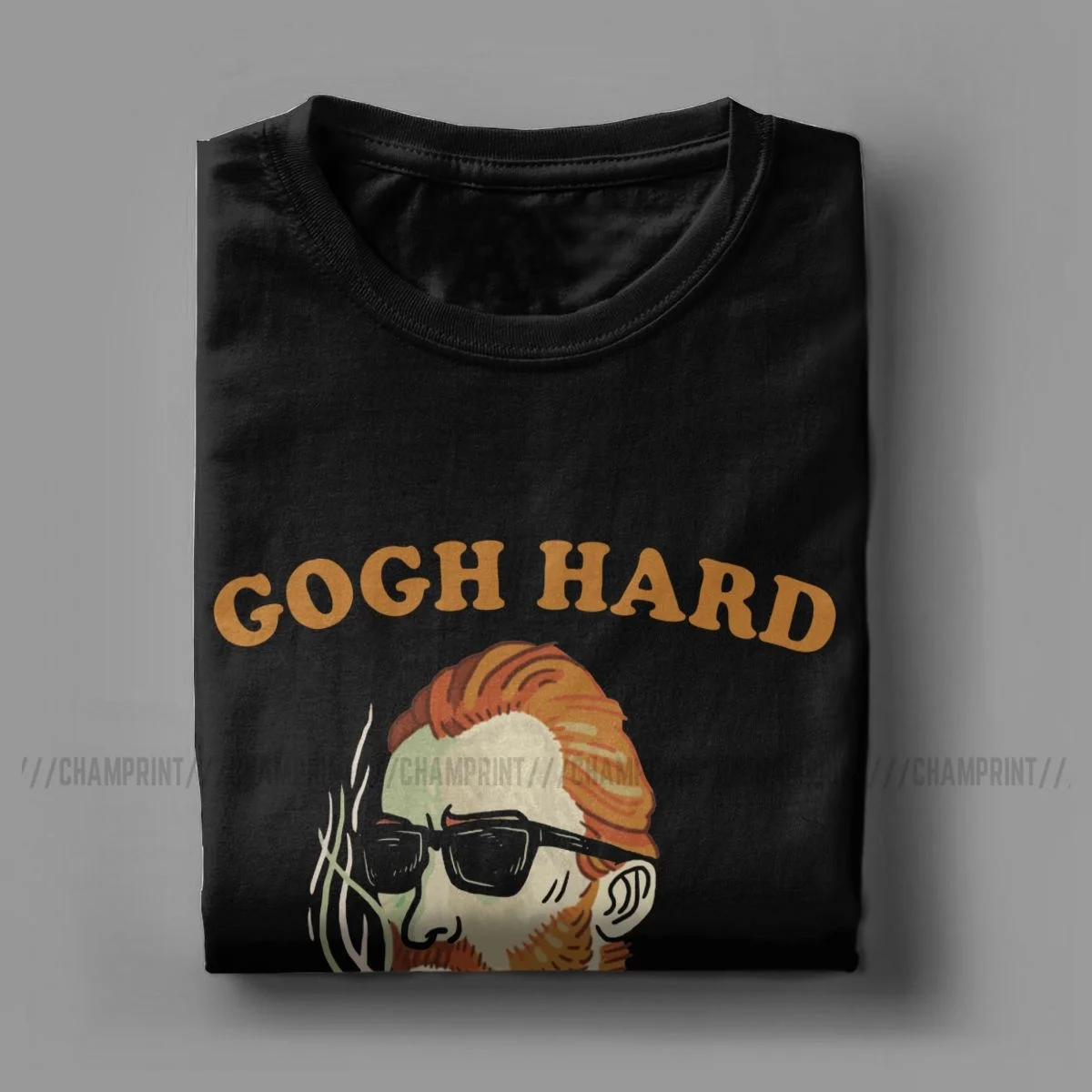 Мужские футболки Gogh Hard Or Home Забавные с Винсентом Ван Гогом из чистого хлопка