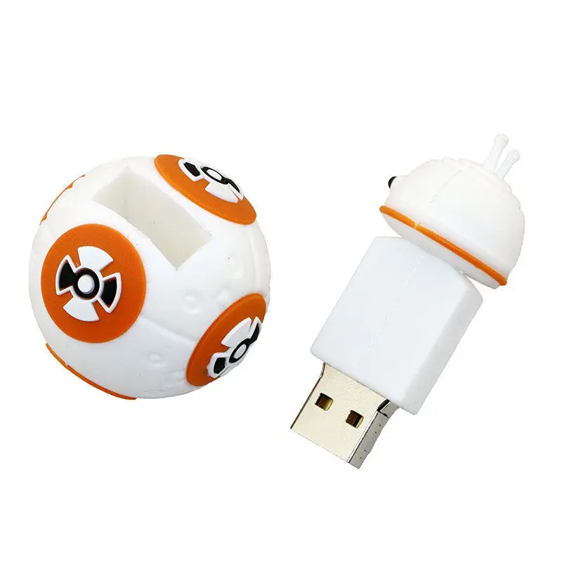 Реальная емкость флеш-накопитель мультфильм милый Android Робот 4 Гб 8G16GB USB флеш-накопитель Забавный BB8 Монстр карта памяти Флешка подарки