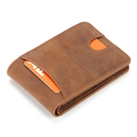 rfid card protection mens wallet leather genuine retro bifold dollar clips designer wallets famous brand male wallet money bags
