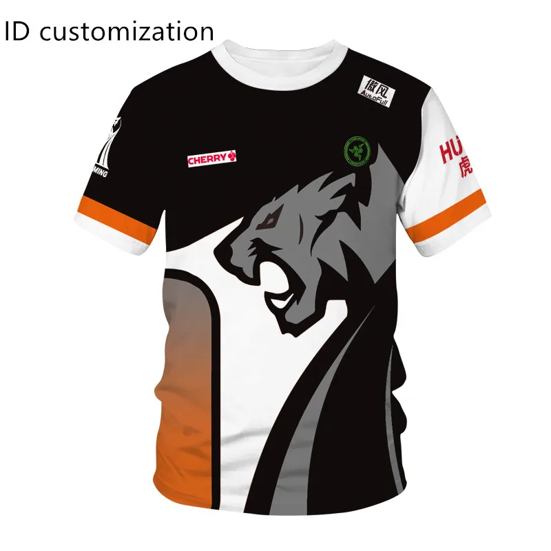 

2021 new 3D printing short sleeve T-shirt casual loose breathable 3D digital printing men's shirt ID custom oversized T-shirt