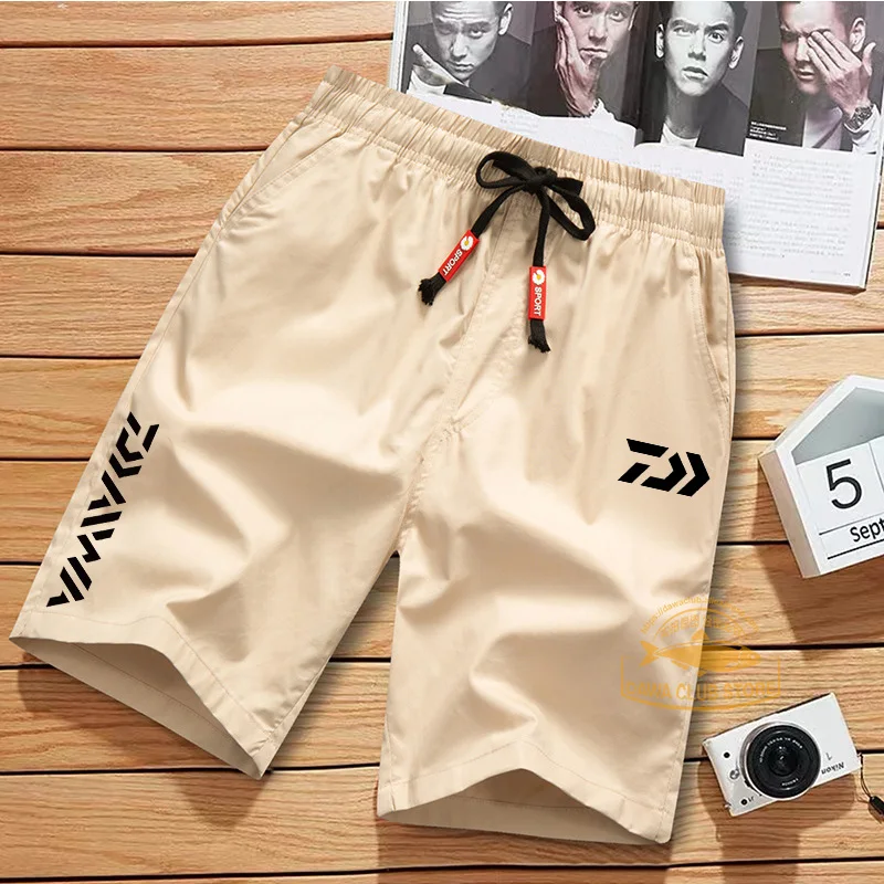 

2020 Daiwa Brand Summer Outdoor Fishing Loose Shorts Men's Cotton and Linen Five-point Pants Sports Cycling Beach Shorts M-4XL