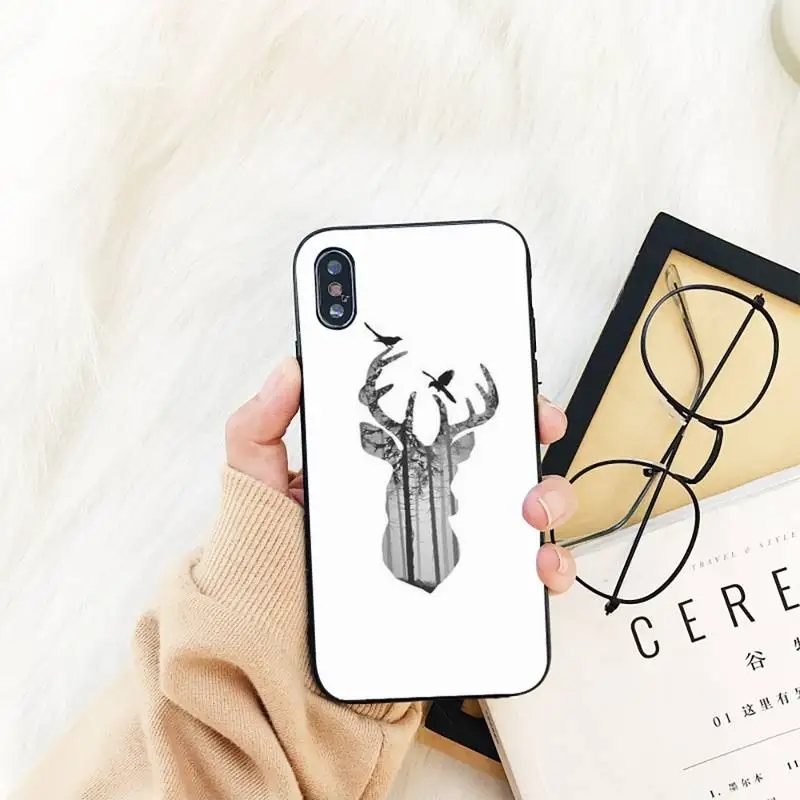 

YNDFCNB Beautiful Deer Phone Case For iPhone 11 8 7 6 6S Plus X XS MAX 5 5S se 2020 11 12pro max iphone xr case