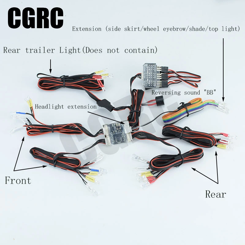 

Model RC Car LED Front Rear Light System for 1/14 Tamiya Truck Trailer Scania R470 R620 Benz Actros 3363 1851 Volvo MAN King DIY