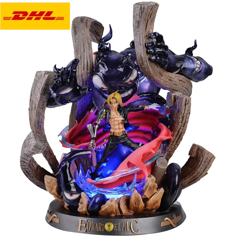 Цельнометаллическая статуя алхимика 22 дюйма Эдвард Элрик бюст светодиодный