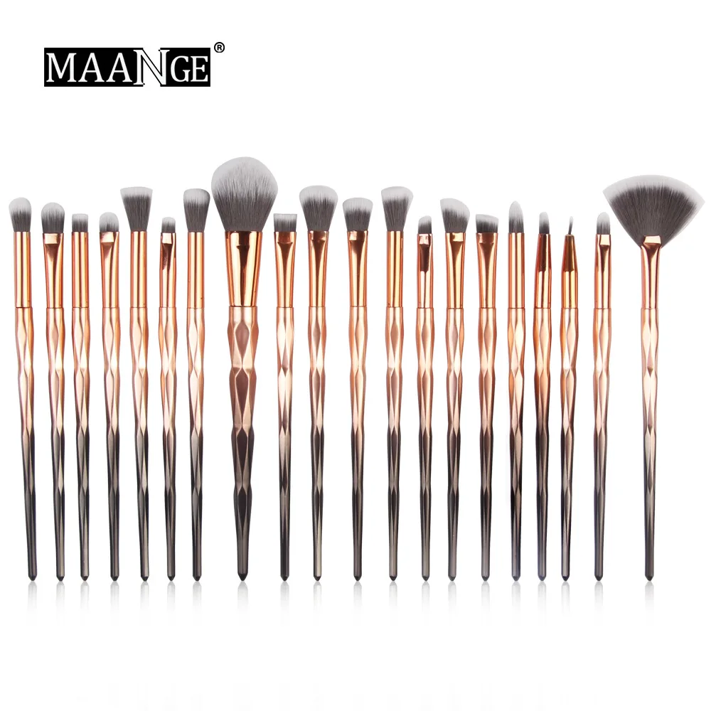 Hot Selling 20 Diamond Handle Eye Eyebrow and Face Makeup Brush Set Eye Shadow Tools Cosmetic Tools Gift for Women