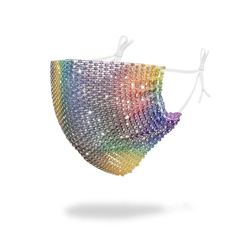 Новинка летние декоративные стразы маска для женщин сетчатая красная лица с