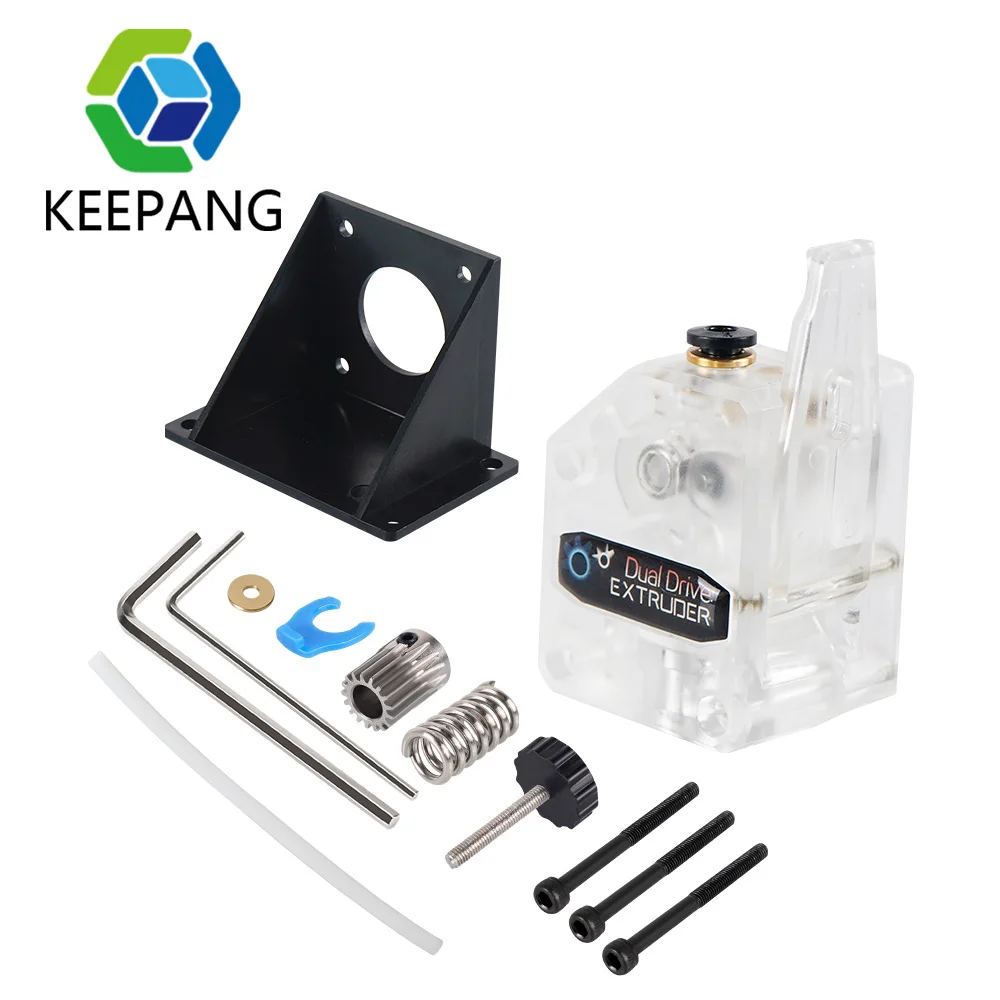 

Dual Drive Extruder MK8 Bowden Direct Extruder 1.75mm Filaments for Ender3 CR10 MK8 3D Printers Parts 3:1 Speed Rate