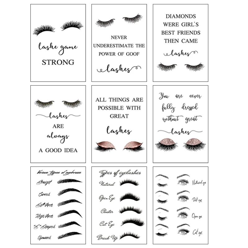 

Modern girl eyelash extension guide canvas painting abstract eyelash art posters and prints for beauty shop decoration frameless