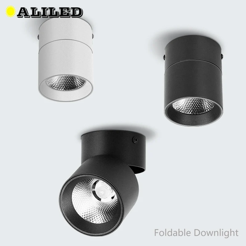 

LED Surface Mounted Downlight Ceiling Spotlight Adjustable Angle Non-opening Ceiling Aisle Corridor Entrance Hallway Downlight