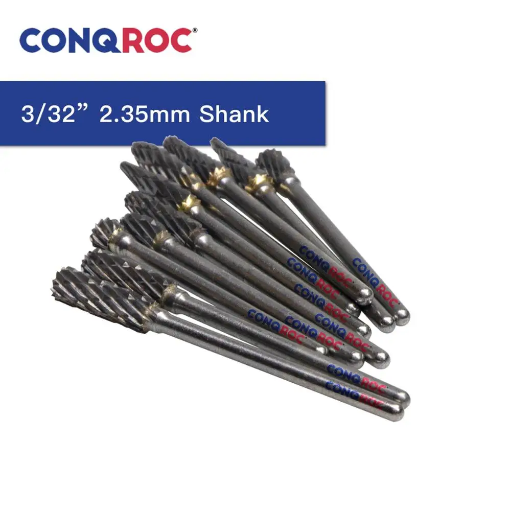 10 шт. карбидные фрезы набор режущий диаметр 4 мм двойные резьбовые роторные