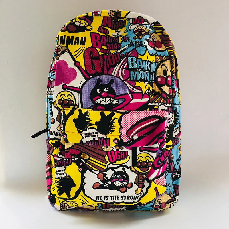 

15*29*40cm Anpanman Batakosan Cheese Dog Cartoon Canvas Backpack Travel Plush Bag