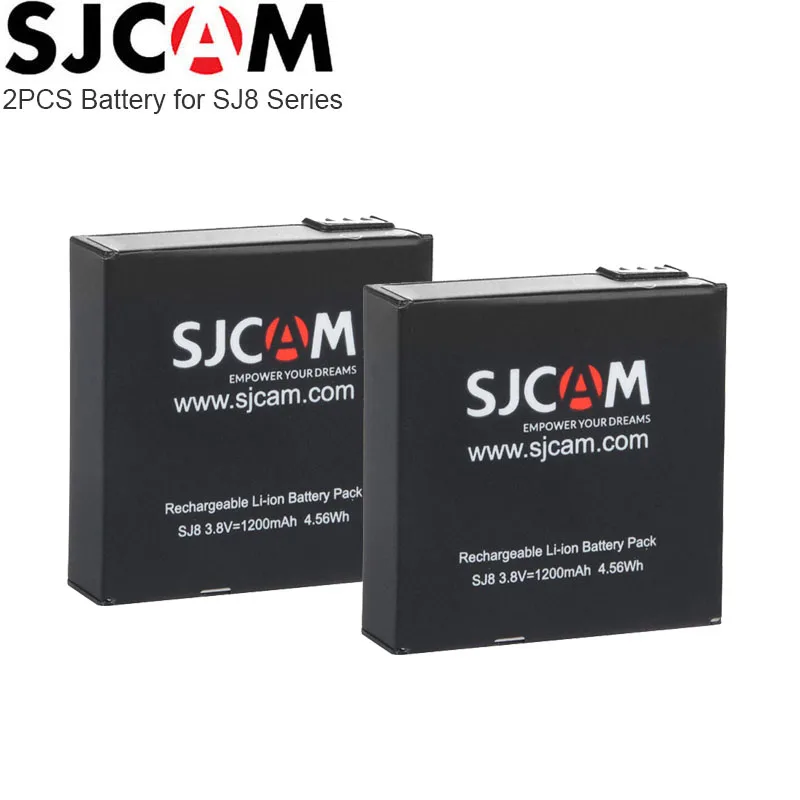 2 шт. оригинальный аккумулятор SJCAM SJ8 PRO 1200 мАч литий ионные аккумуляторы для SJ Cam Plus