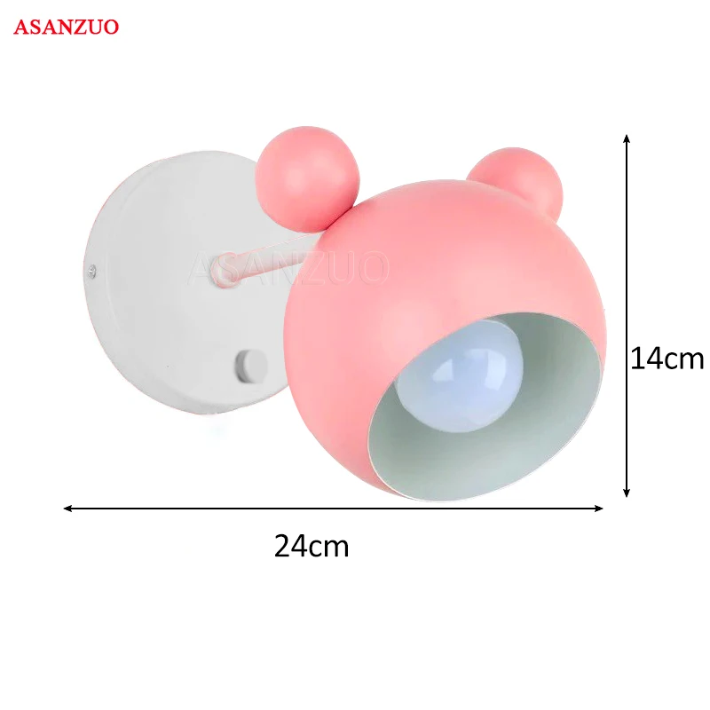Регулируемые Настенные светильники в виде мыши Макарон для спальни украшение