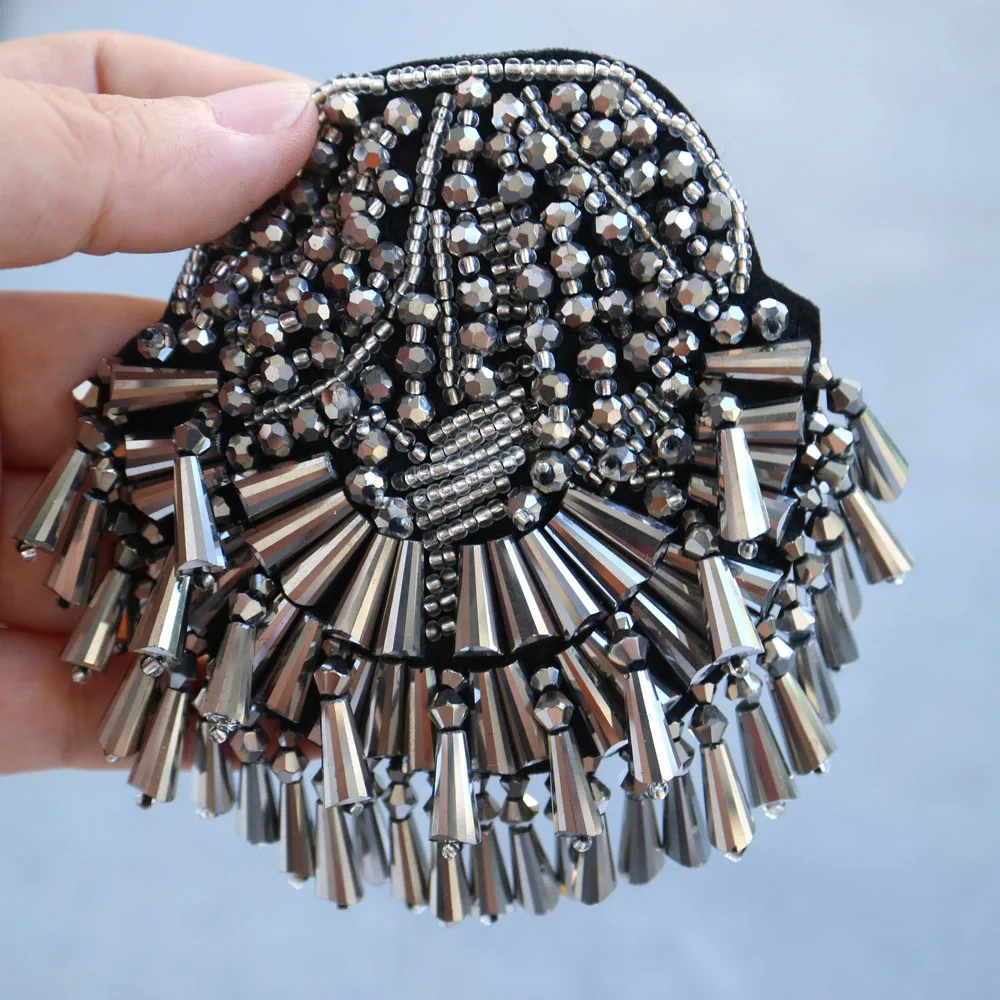 

2 шт./компл. винтажная эполета из бисера для ночной рубашки одежда панк ретро эполеты DIY модные значки эполеты нашивки на плечо аппликации