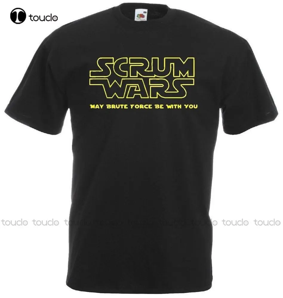 

Men/Men Harajuku Hip Hop Brand Mens Black Scrum Wars Rugbyer T-Shirt Funny 6 Nations Geeky Tshirt Mens Tee Shirts Xs-5Xl Unisex