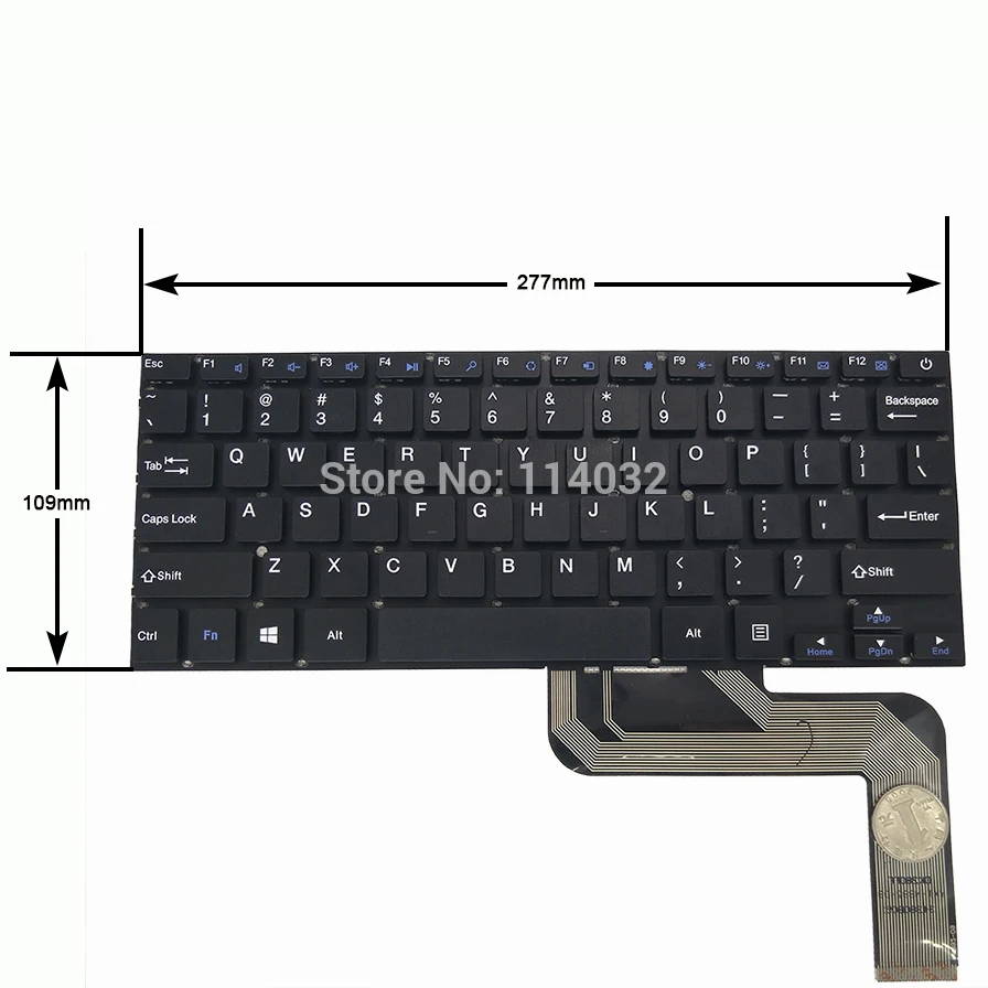 

English keyboard DK280FF for DIGMA CITI E400 ES4003EW 14 US version black no frame blue keys accessories YXT-NB92-09 34280B051