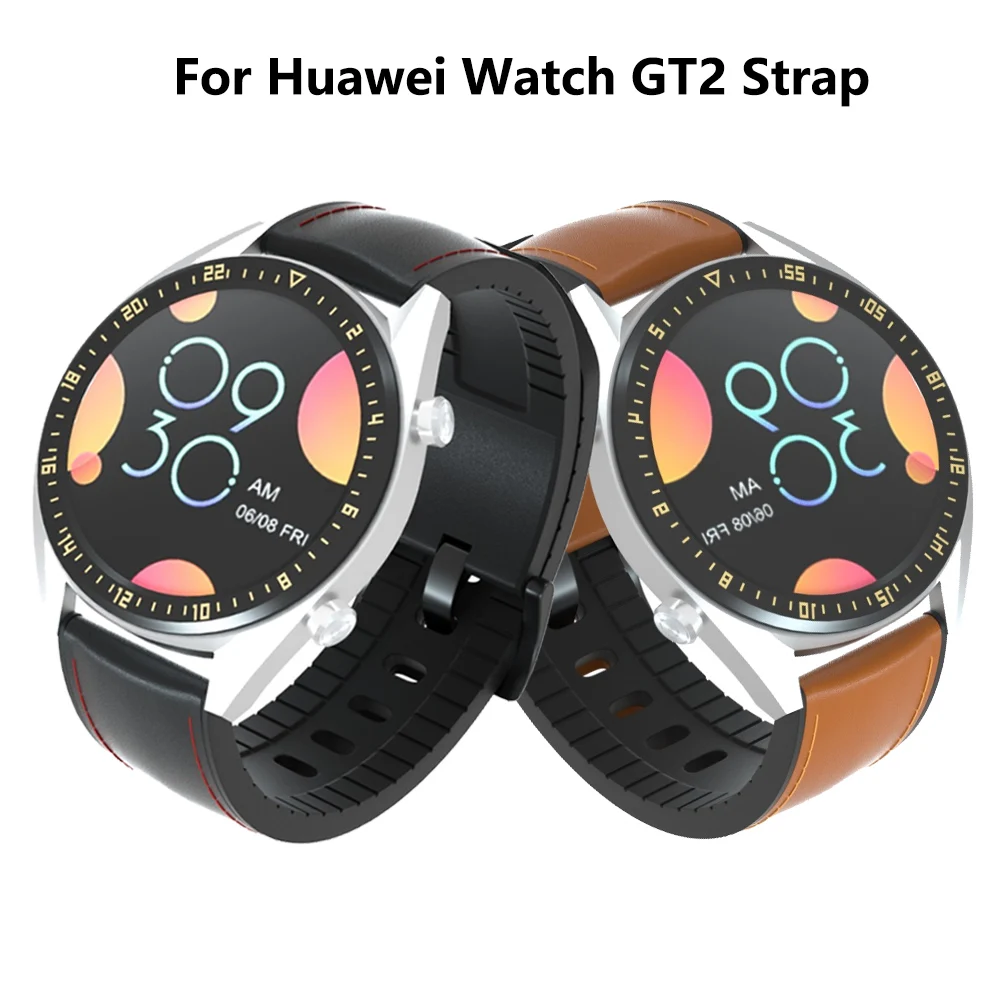 Спортивный ремешок для часов 22 мм Huawei GT2 GT 2 силиконовый браслет из натуральной