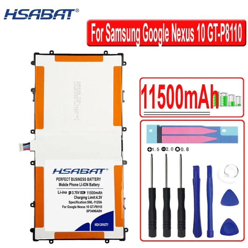 

HSABAT 11500mAh SP3496A8H Battery for Samsung Google Nexus 10 GT-P8110 HA32ARB Authentic Tablet