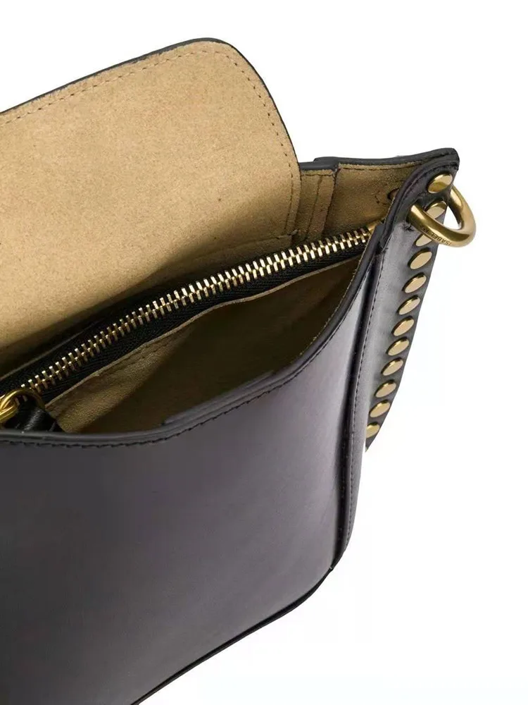 Goede Vrouwen Handtassen Klinknagel Decoratie Lederen Zwarte Dames Mini Tassen Nieuwe Mode 2021