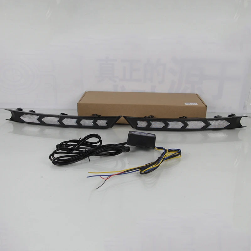 

2pcs Flowing Turn Signal LED Front Daytime Running Light Fog Lamp For Mazda CX-5 CX5 2017 2018 2019