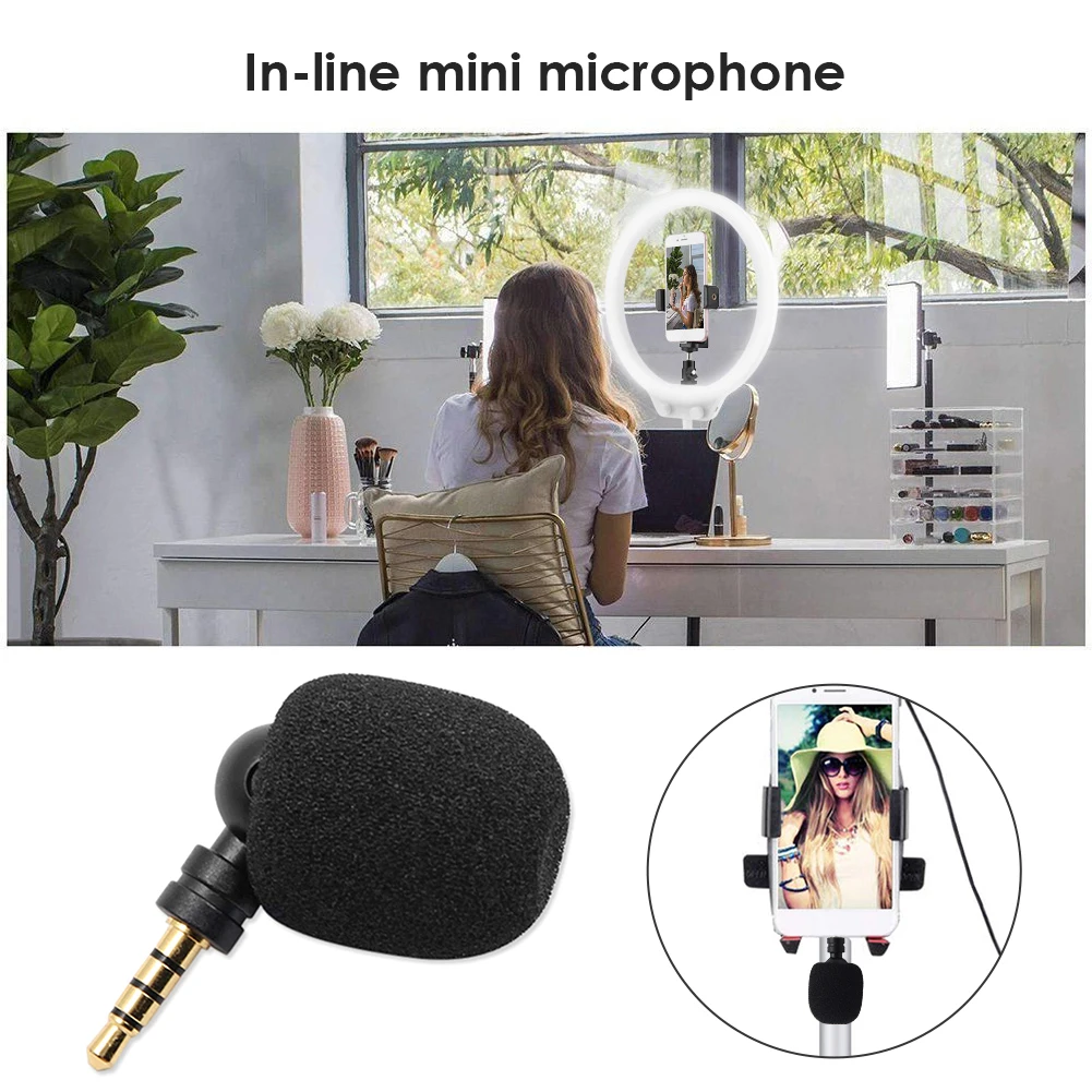 Портативный мини микрофон Внешний проводной 3 5 мм для компьютера ноутбука