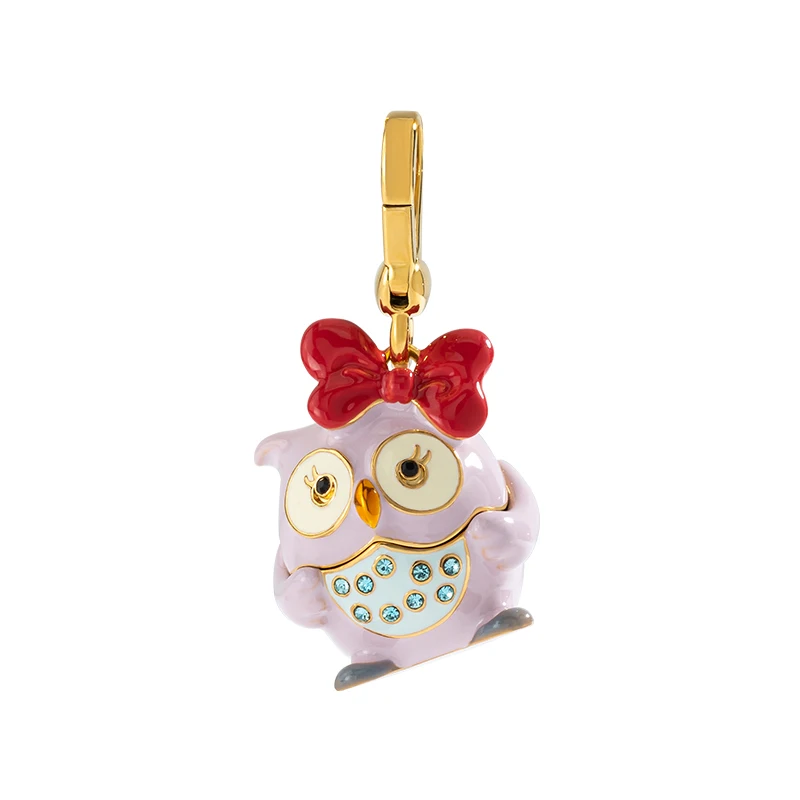 

Juicy Grape Hand-Made Enamel Glaze Cute Owl Pendant Necklace Girl Can Open Hollow Couple Pendant Necklace Gift Tide Jewelry