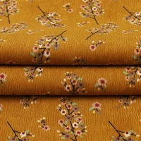 150x100cm pastoral small flower pattern corduroy fabric soft floral printing fabric for diy apparel dress shirt sewing material