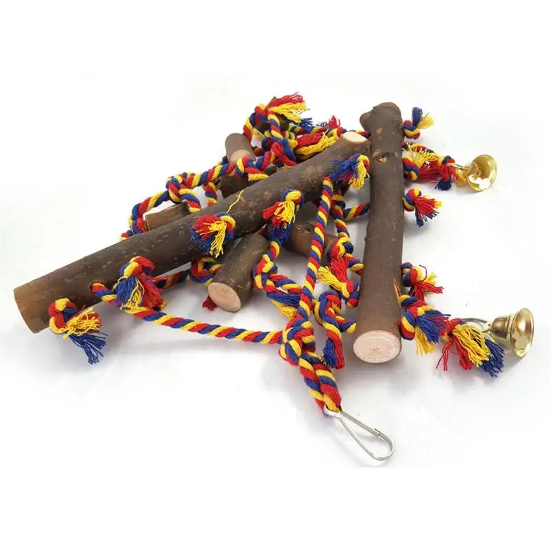 Подвесная сетка для попугаев игрушка скалолазания качели веревка птиц гамак с