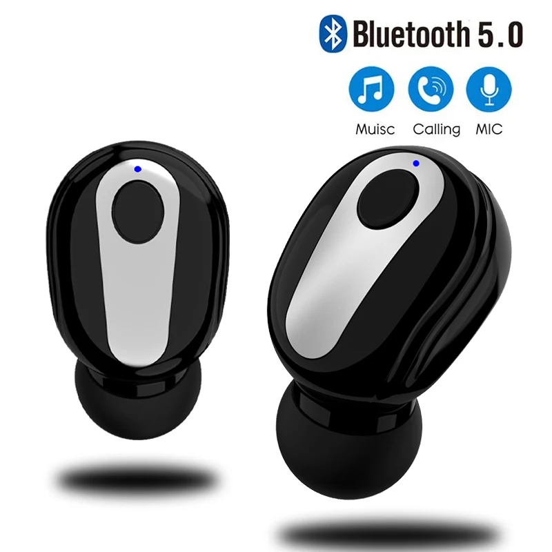 

Миниатюрная Беспроводная Bluetooth-гарнитура для спортивных игр 5,0, монофоральные стереонаушники с микрофоном для Xiaomi мобильный телефон, наушн...