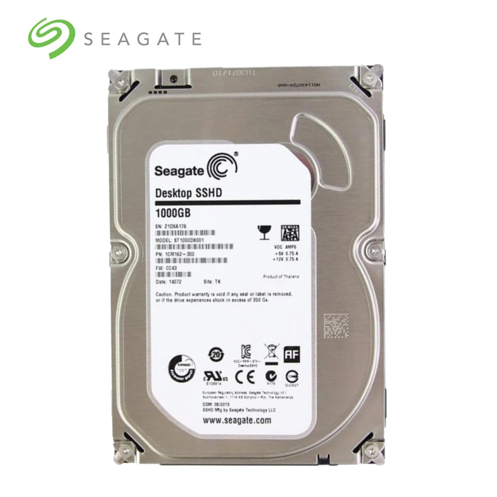 Seagate 1 ТБ Desktop SSHD (твердотельный гибридный привод) SATA 6 ГБ/сек. 64 Мб Кэш 3 5 дюймовый