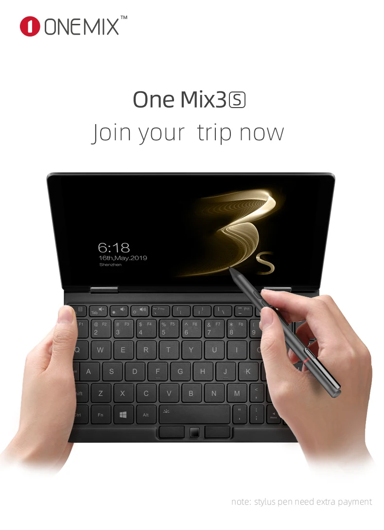 One Mix 3S Серия Супер Карманный планшет ноутбук 8+ 256G/16G+ 512G SSD Intel Core i7-8500Y Windows 10 HDMI type-C USB TF 2,4/5G wifi