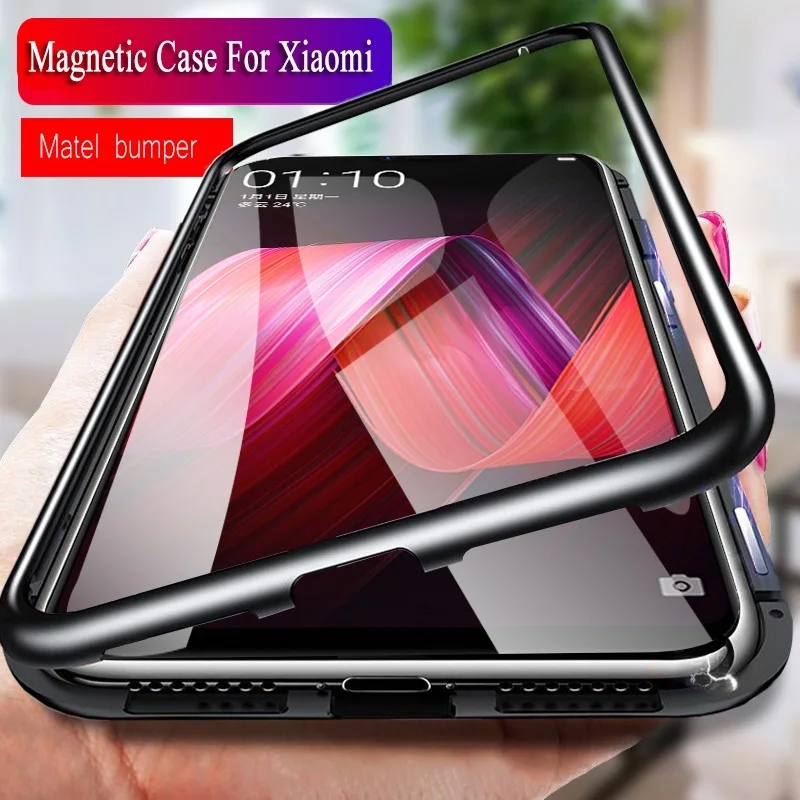 Магнитный адсорбционный металлический чехол для Xiao mi Red Note 8 7 6 5 Pro 8a 7a K20 10 9 SE lite A3 9t