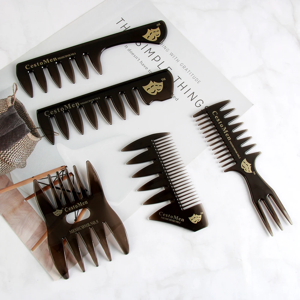 1 шт. широкозубная расческа вилка для мужчин борода Парикмахерская щетка