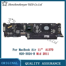 Original Tested 11.6 Inch A1370 Logic Board MC968 MC969 For Macbook Air A1370 1.6/1.8GHZ 2/4GB 820-3024-B 2011 Year Motherboard