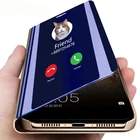 Умный зеркальный флип-чехол для телефона Huawei P40 P30 P20 Mate 20 Pro Lite Y5 Y6 Y7 Y9 Prime 2019 P Smart Plus 2019 Z 2018 Honor 20
