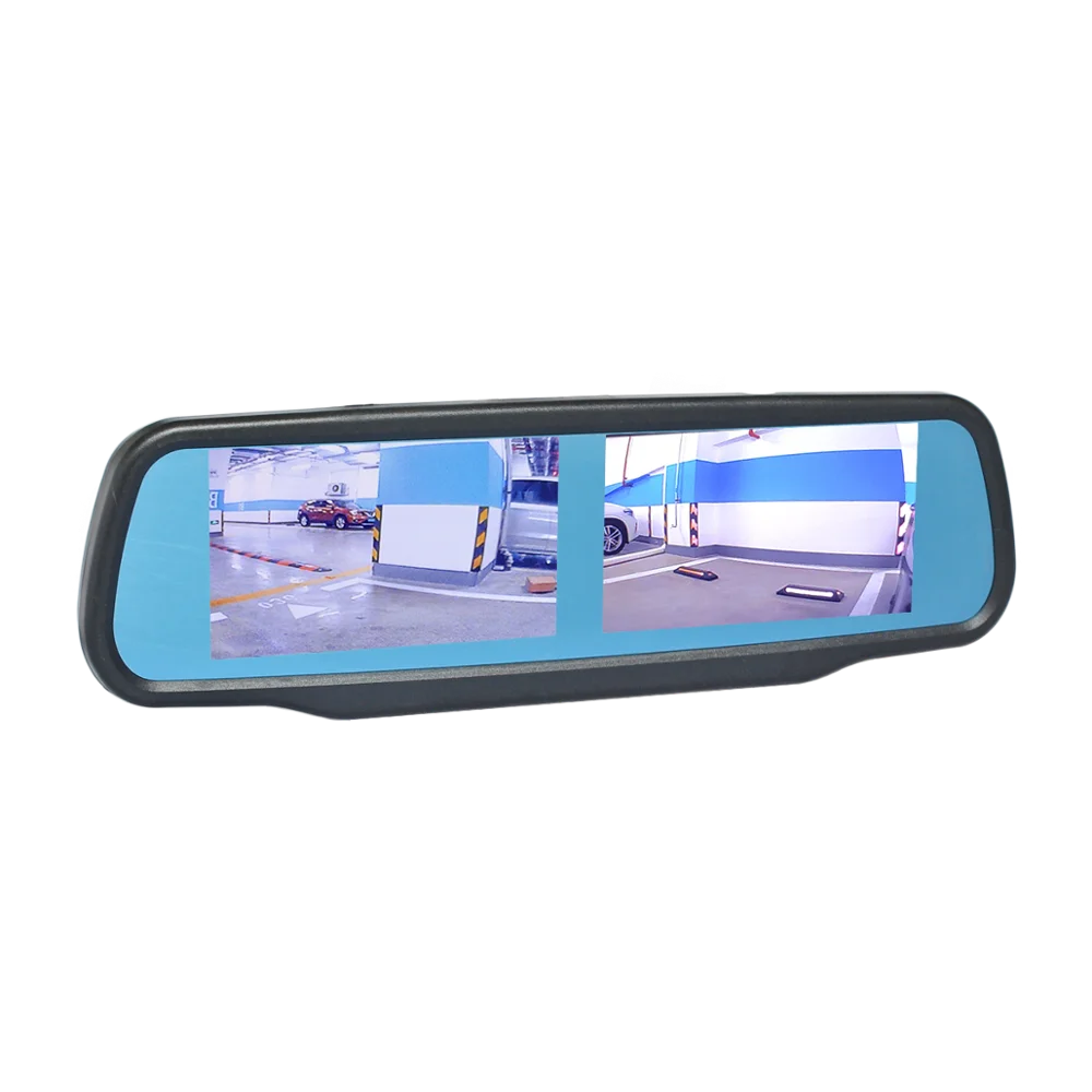 SMALUCK двойной 4 3 дюймовый TFT ЖК монитор для зеркала автомобильный Dvd видеоплеера