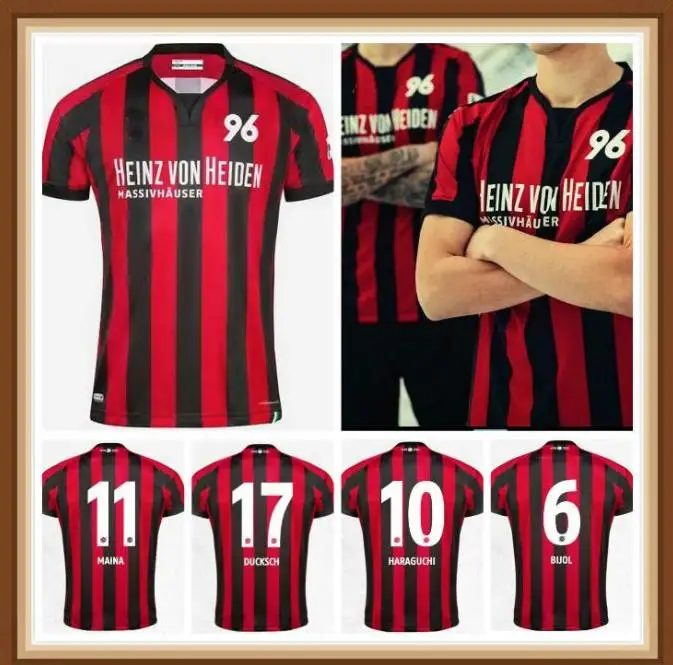 

2021 2022 Hannover 125th anniversary special 96 shirt 21 22 home away MAINA BIJOL SCHINDLER DUCKSCH Football shirt