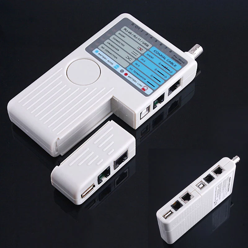 Промо акция! 4 в 1 сетевой тестер RJ11/RJ45/USB/BNC коаксиальных кабелей| |