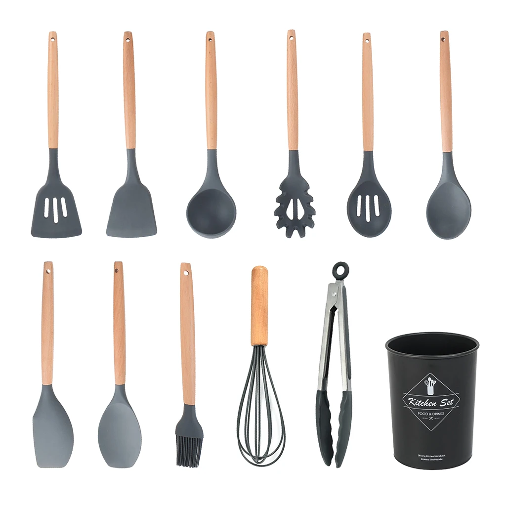 

Silicone Spatula Soup Spoon Colander Shovel Cooking Utensils Kitchen Gadgets