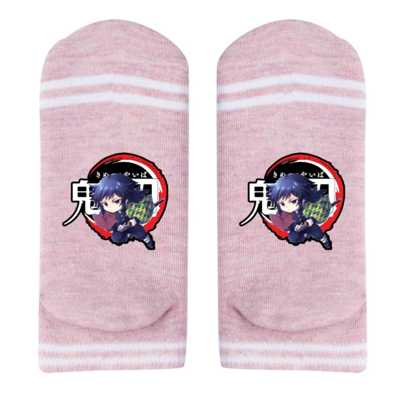 

Anime Demon Slayer Cotton Sock Cartoon Kamado Tanjirou Nezuko Printing Short Antiskid Casual Summer Sock