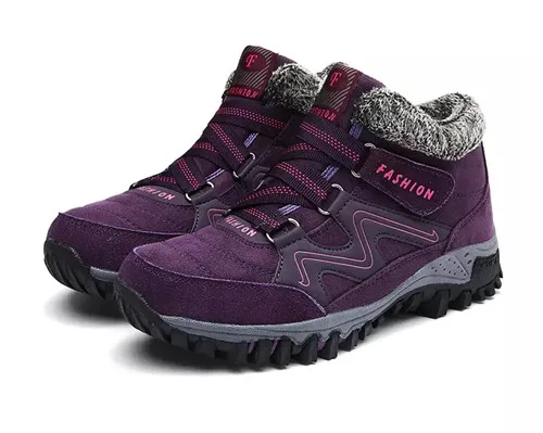 purple Осенне-зимние ботинки; мужские короткие плюшевые кроссовки; chaussure homme; Рабочая обувь; теплые зимние ботинки; унисекс; нескользящие; размеры 36-46 - Цвет: purple