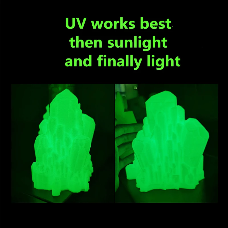3D Printing Flament Luminous Green 1kg 1.75mm Plaf Absorbs Ultraviolet Light and emits light at night  Glows in the dark Best