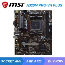 MSI A320M PRO-VH PLUS Socket AM4 AMD A320 Original PC Motherboard DDR4 32G ryzen 5 3500x 3600x Cpus PCI-E 3.0 HDMI SATA3 USB3.1